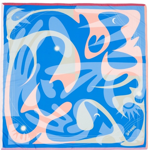 NWT, Wrappr, Every Hour 28" Furoshiki Wrap by Essery Waller, Recycled Polyester - Picture 2 of 5